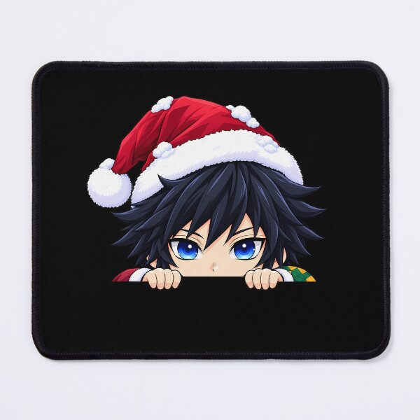 Item preview, Giyu Tomioka Demon Slayer Christmas Peeking Chibi designed and sold by mildaclairmo.