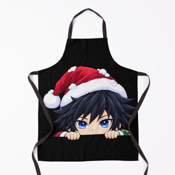 Item preview, Giyu Tomioka Demon Slayer Christmas Peeking Chibi designed and sold by mildaclairmo.