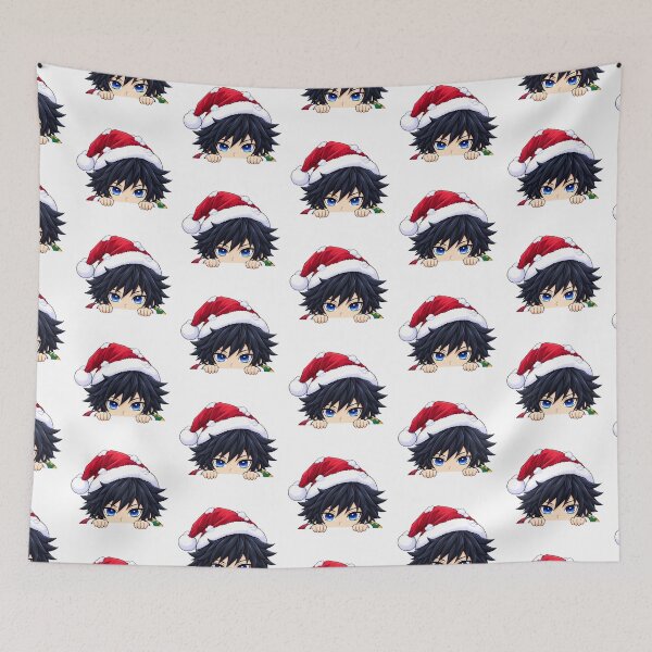 Item preview, Giyu Tomioka Demon Slayer Christmas Peeking Chibi designed and sold by mildaclairmo.
