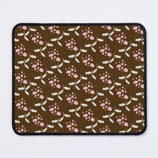 Item preview, YveY Little Cream Leaves & Pink Buds on Rich EarthAsset 43@1x designed and sold by YveY.