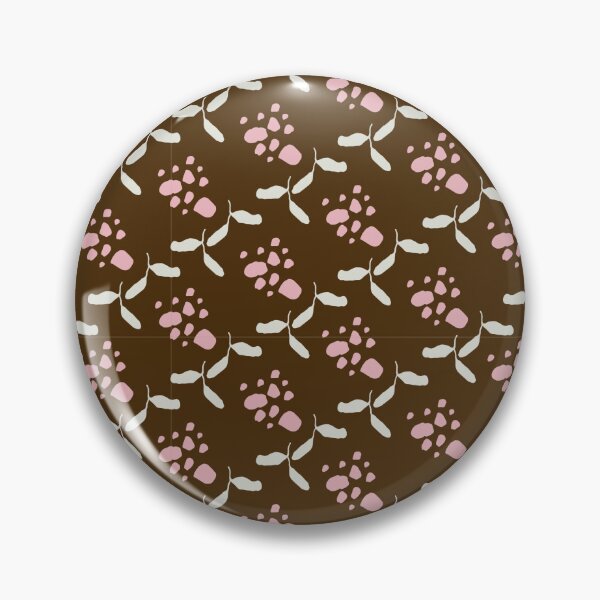 Item preview, YveY Little Cream Leaves & Pink Buds on Rich EarthAsset 43@1x designed and sold by YveY.