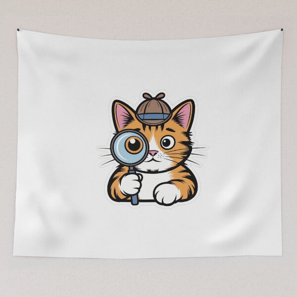 Item preview, Cute Cat Detective designed and sold by NiftyWrx.