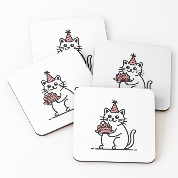 Item preview, Cute Cat Party Time designed and sold by NiftyWrx.