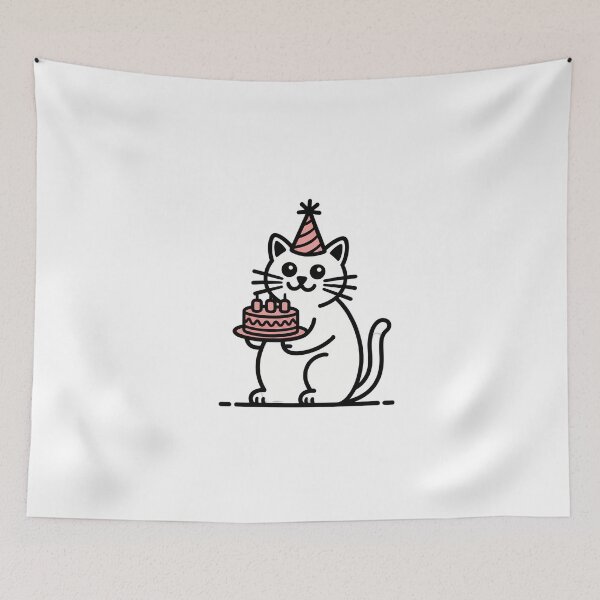 Item preview, Cute Cat Party Time designed and sold by NiftyWrx.