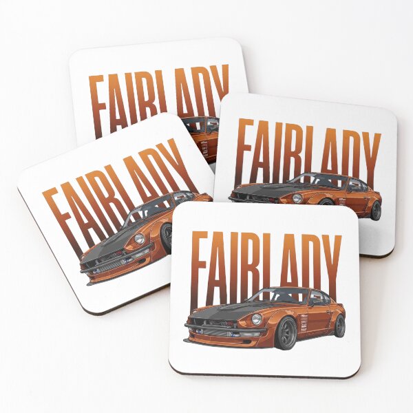 Item preview, Orange Nissan Fairlady Z 240Z S30 Widebody JDM Classic Vector Art designed and sold by Motorline44.