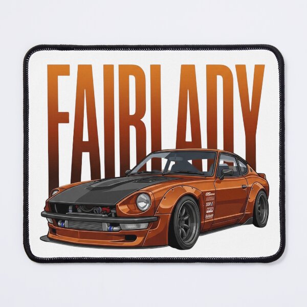 Item preview, Orange Nissan Fairlady Z 240Z S30 Widebody JDM Classic Vector Art designed and sold by Motorline44.