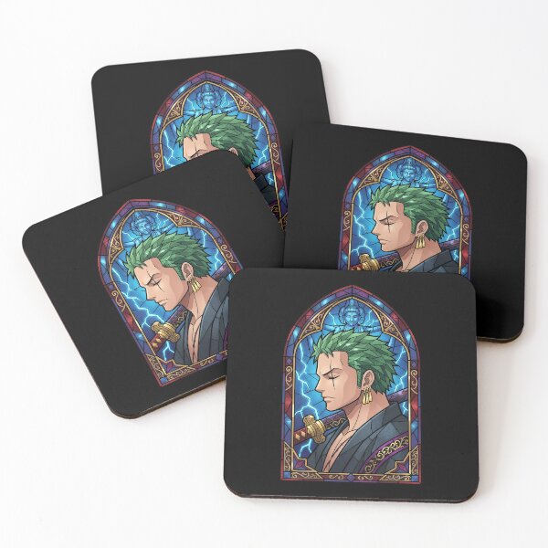 Item preview, Roronoa Zoro Blue Shrine Stained Glass designed and sold by mildaclairmo.