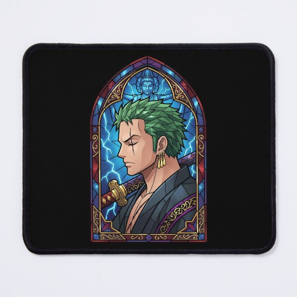 Item preview, Roronoa Zoro Blue Shrine Stained Glass designed and sold by mildaclairmo.