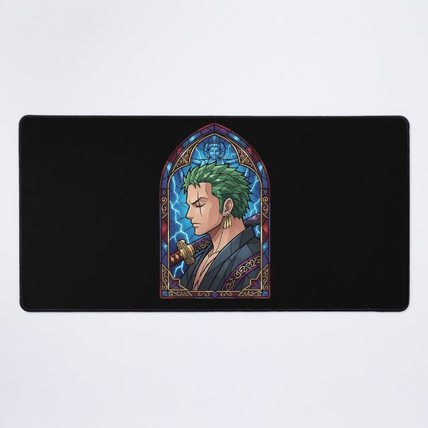 Item preview, Roronoa Zoro Blue Shrine Stained Glass designed and sold by mildaclairmo.