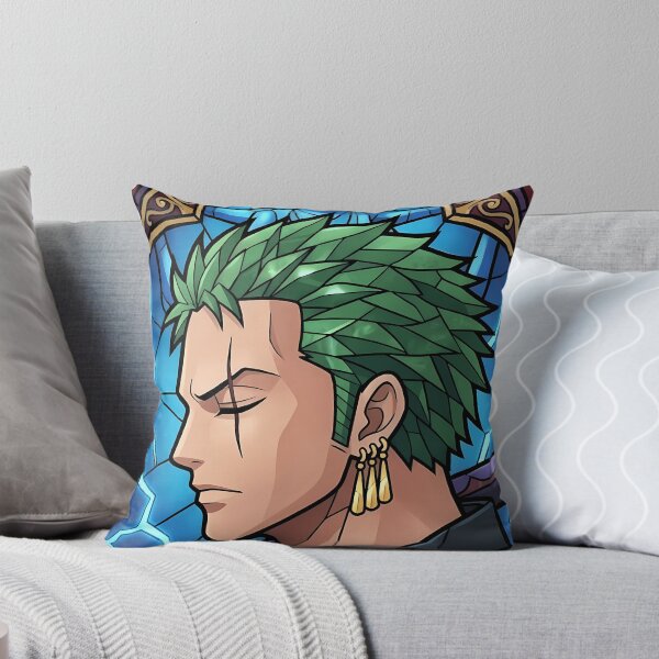 Item preview, Roronoa Zoro Blue Shrine Stained Glass designed and sold by mildaclairmo.
