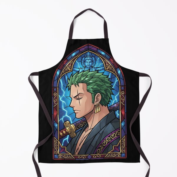 Item preview, Roronoa Zoro Blue Shrine Stained Glass designed and sold by mildaclairmo.