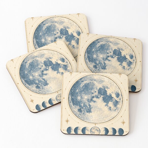 Item preview, Vintage Lunar Atlas Poster – Moon Phases Astronomy Wall Art designed and sold by Watchyyy.
