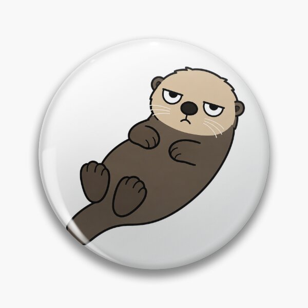 Item preview, Grumpy Sea Otter Resting Bitch Face Cartoon designed and sold by Bitchy Little Things.