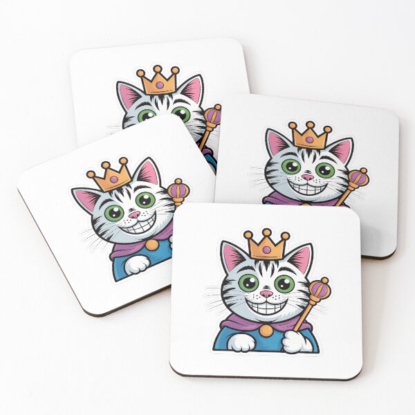 Item preview, Crown-Wearing Feline with Big Grin designed and sold by NiftyWrx.