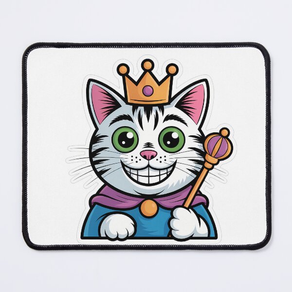Item preview, Crown-Wearing Feline with Big Grin designed and sold by NiftyWrx.