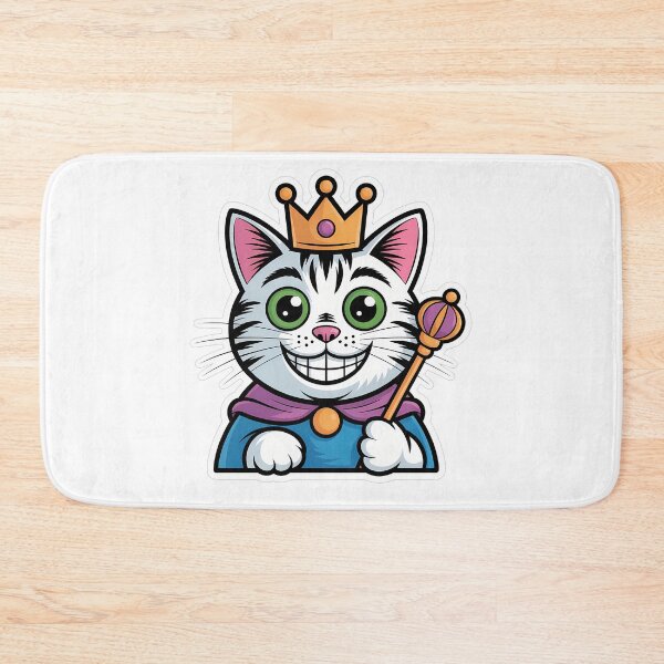 Item preview, Crown-Wearing Feline with Big Grin designed and sold by NiftyWrx.
