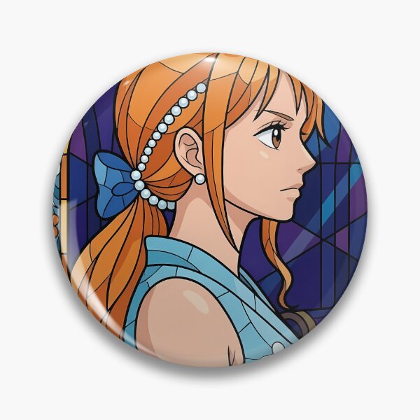 Item preview, Nami Stained Glass Midnight Navigator Portrait designed and sold by mildaclairmo.