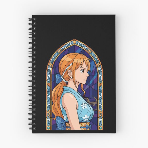 Item preview, Nami Stained Glass Midnight Navigator Portrait designed and sold by mildaclairmo.