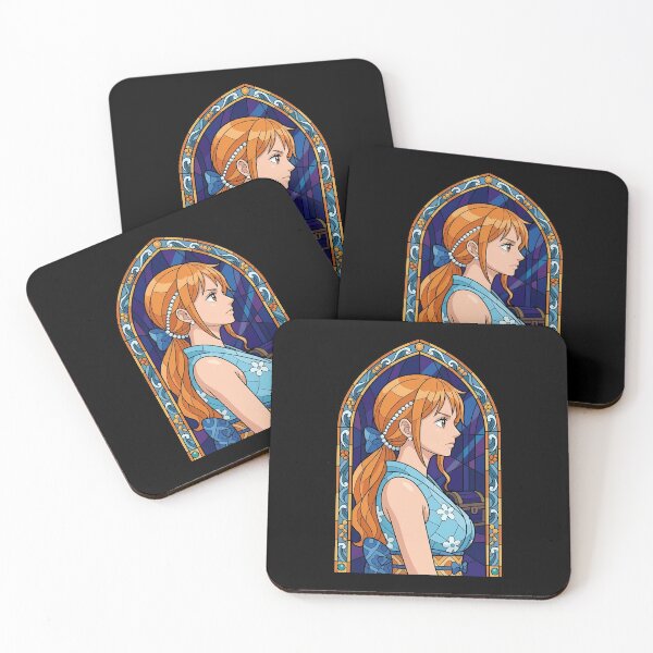 Item preview, Nami Stained Glass Midnight Navigator Portrait designed and sold by mildaclairmo.
