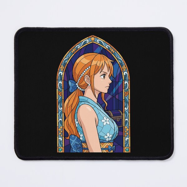 Item preview, Nami Stained Glass Midnight Navigator Portrait designed and sold by mildaclairmo.