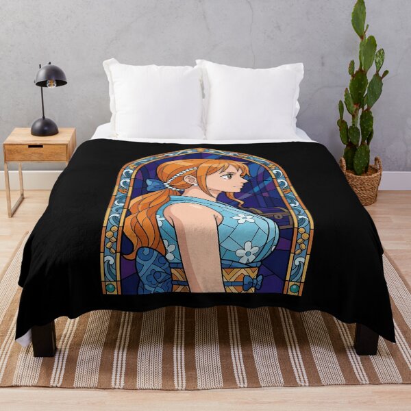 Item preview, Nami Stained Glass Midnight Navigator Portrait designed and sold by mildaclairmo.
