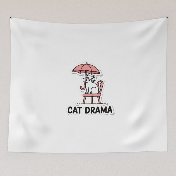 Item preview, Cat Drama Minimalist designed and sold by NiftyWrx.