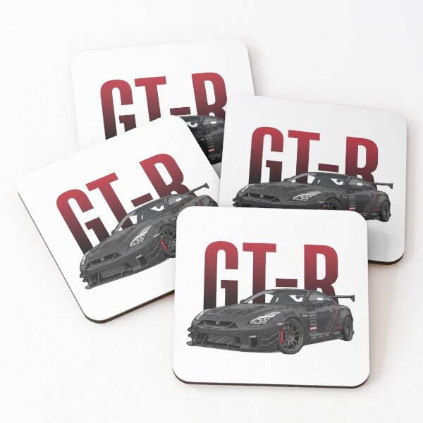 Item preview, Black Nissan GT-R R35 Liberty Walk Widebody Godzilla JDM Vector Art designed and sold by Motorline44.
