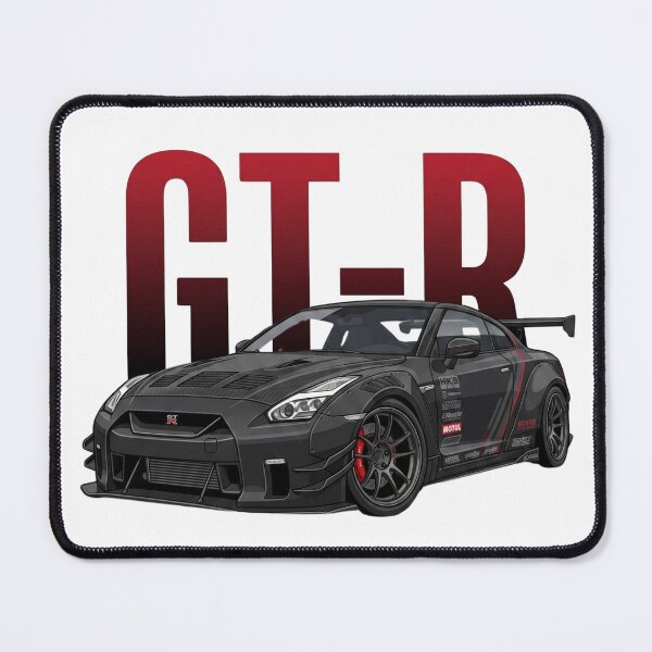 Item preview, Black Nissan GT-R R35 Liberty Walk Widebody Godzilla JDM Vector Art designed and sold by Motorline44.