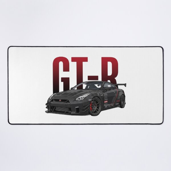 Item preview, Black Nissan GT-R R35 Liberty Walk Widebody Godzilla JDM Vector Art designed and sold by Motorline44.