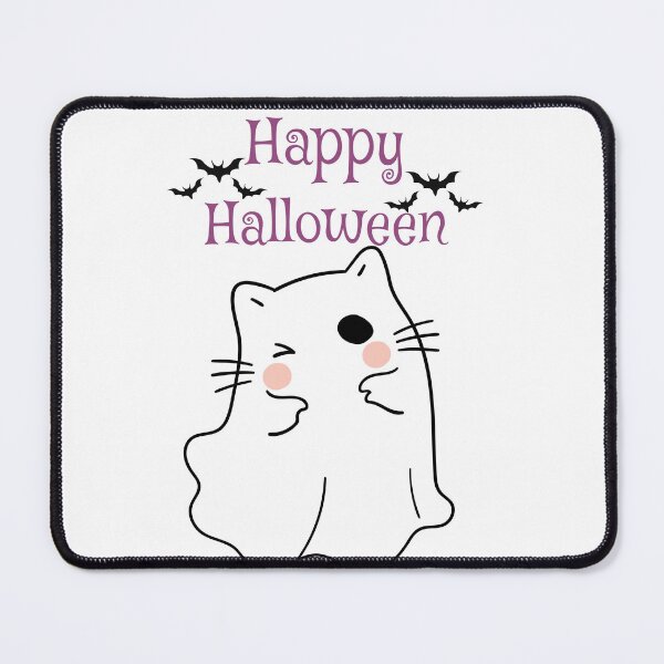 Item preview, Spooky Cute White Cat Ghost Halloween designed and sold by Sela Art .