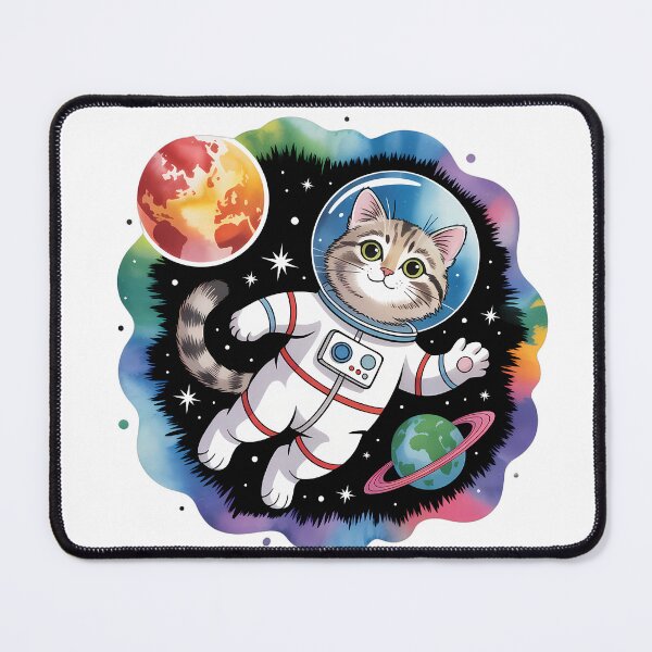 Item preview, Cute Cat in Space Adventure designed and sold by NiftyWrx.