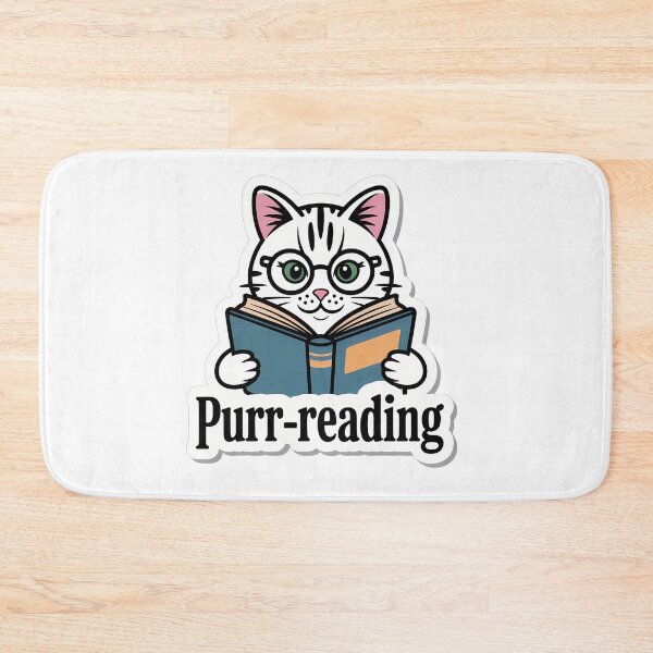 Item preview, Cat in Tiny Glasses Reading designed and sold by NiftyWrx.