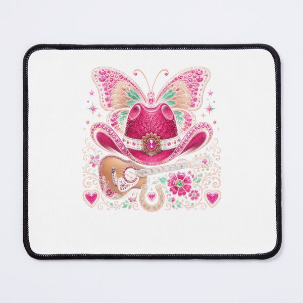 Item preview, Pink Glam Cowgirl Western Guitar Breast Cancer Awareness designed and sold by DYAFLK.
