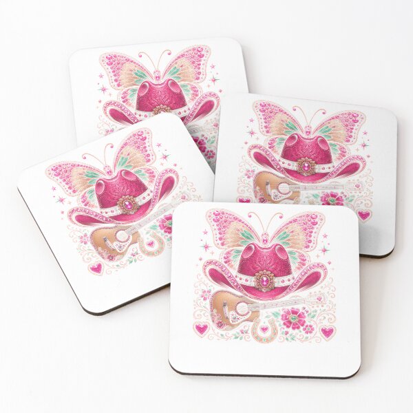Item preview, Pink Glam Cowgirl Western Guitar Breast Cancer Awareness designed and sold by DYAFLK.
