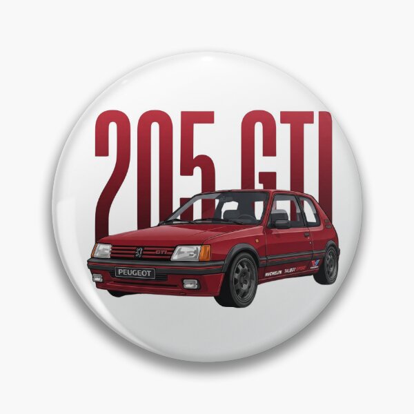 Item preview, Red Peugeot 205 GTI Classic French Hot Hatch Rally Vector Art designed and sold by Motorline44.