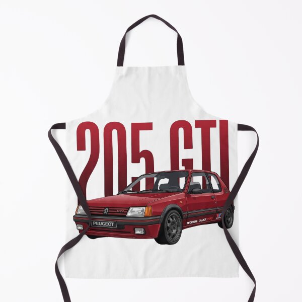 Item preview, Red Peugeot 205 GTI Classic French Hot Hatch Rally Vector Art designed and sold by Motorline44.