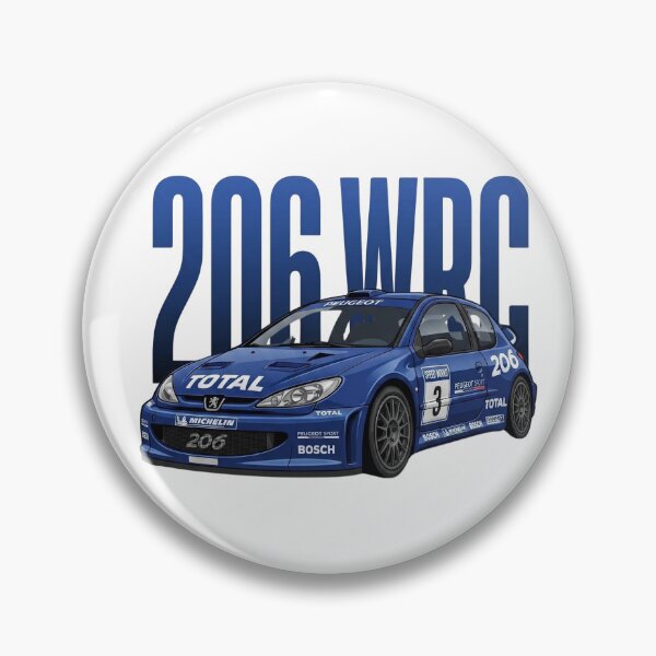 Item preview, Blue Peugeot 206 WRC Rally Car Total Livery Vector Art designed and sold by Motorline44.