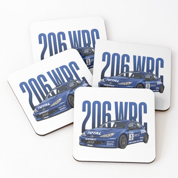 Item preview, Blue Peugeot 206 WRC Rally Car Total Livery Vector Art designed and sold by Motorline44.