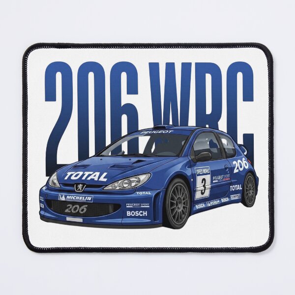Item preview, Blue Peugeot 206 WRC Rally Car Total Livery Vector Art designed and sold by Motorline44.