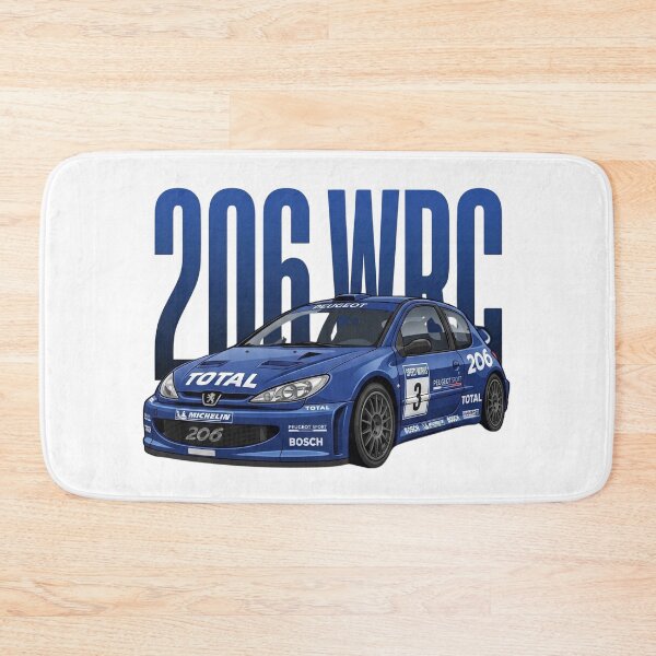 Item preview, Blue Peugeot 206 WRC Rally Car Total Livery Vector Art designed and sold by Motorline44.