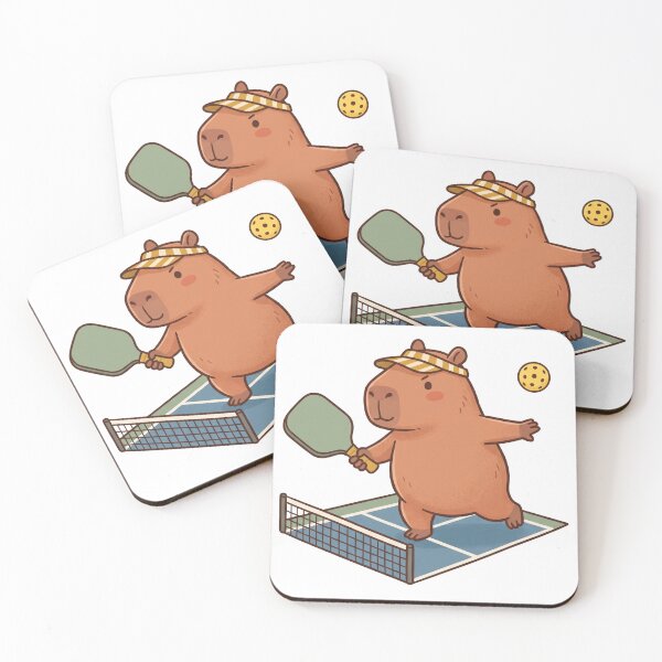 Item preview, Capybara Pickleball Court Cute Kawaii Sport designed and sold by DofinaSur.