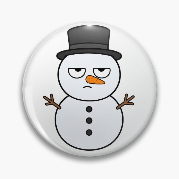Item preview, Grumpy Snowman Resting Bitch Face Cartoon designed and sold by Bitchy Little Things.