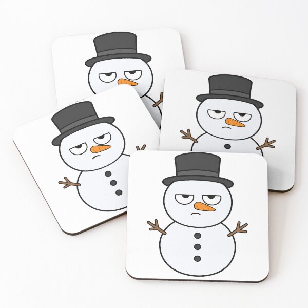 Item preview, Grumpy Snowman Resting Bitch Face Cartoon designed and sold by Bitchy Little Things.