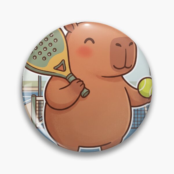Item preview, Capybara Padel Court Player Cute Kawaii Sport designed and sold by DofinaSur.