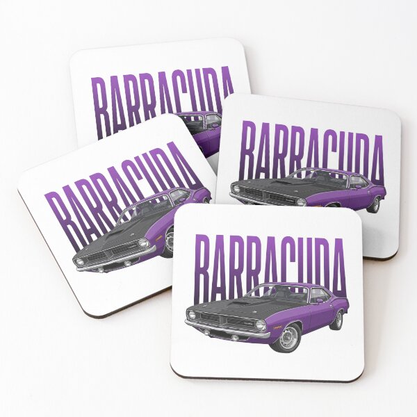 Item preview, Purple 1970 Plymouth Hemi Cuda Muscle Car Vector Art designed and sold by Motorline44.