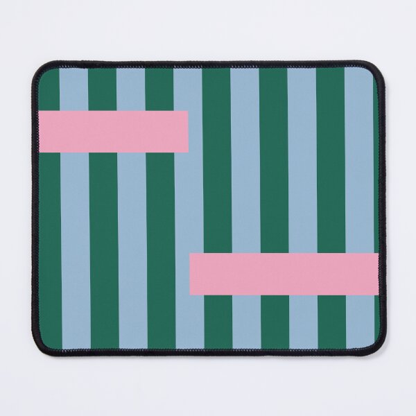 Item preview, Minimal Geometric Rectangles Lines 12 | Green Blue Pink Cabana Stripes designed and sold by MarleneCanto.