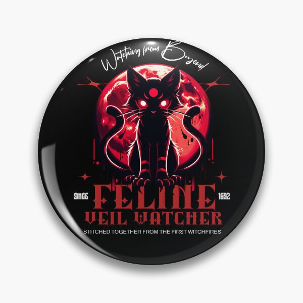 Item preview, Feline Veil Watcher Occult Cat Moon Design designed and sold by FaeryNuff.