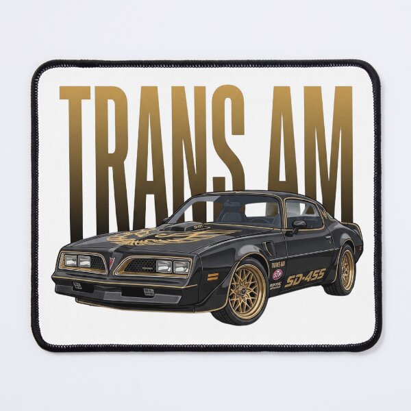 Item preview, Black Gold 1977 Pontiac Firebird Trans Am SD-455 Screaming Chicken Vector Art designed and sold by Motorline44.
