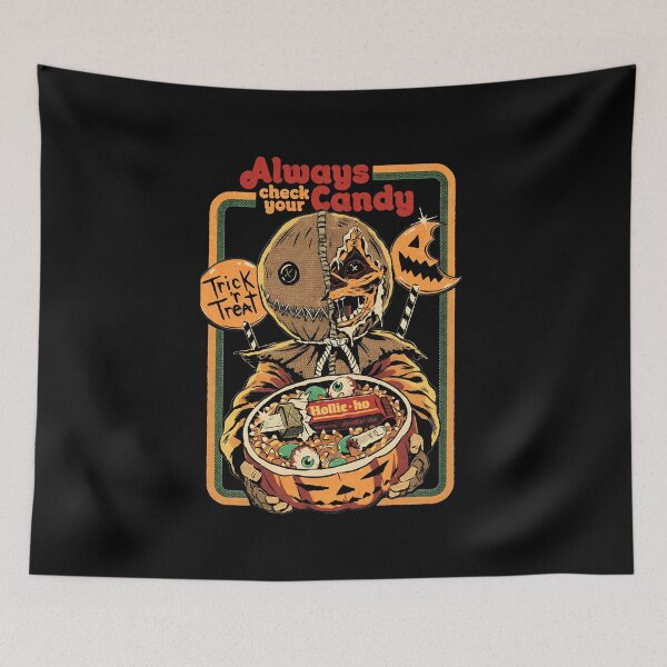 Item preview, Vintage Halloween Pumpkin Doll Candy Safety Illustration designed and sold by Krasnovaovaova.