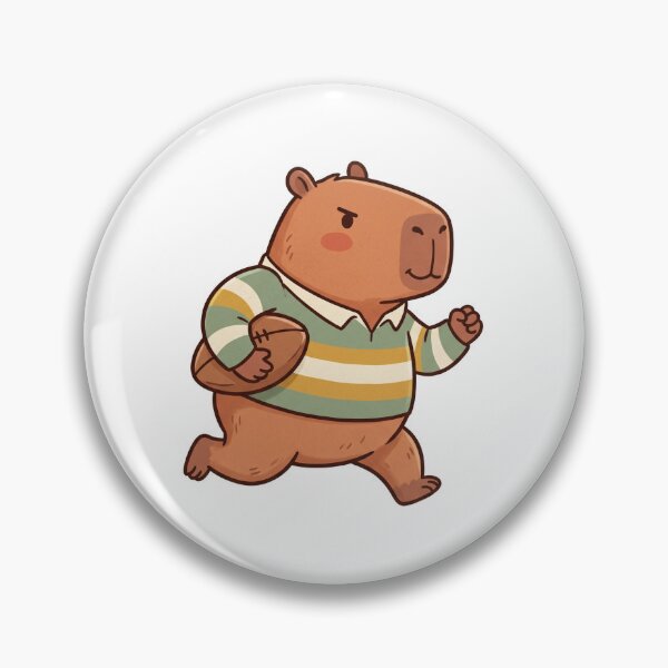 Item preview, Capybara Rugby Player Cute Kawaii Sport designed and sold by DofinaSur.